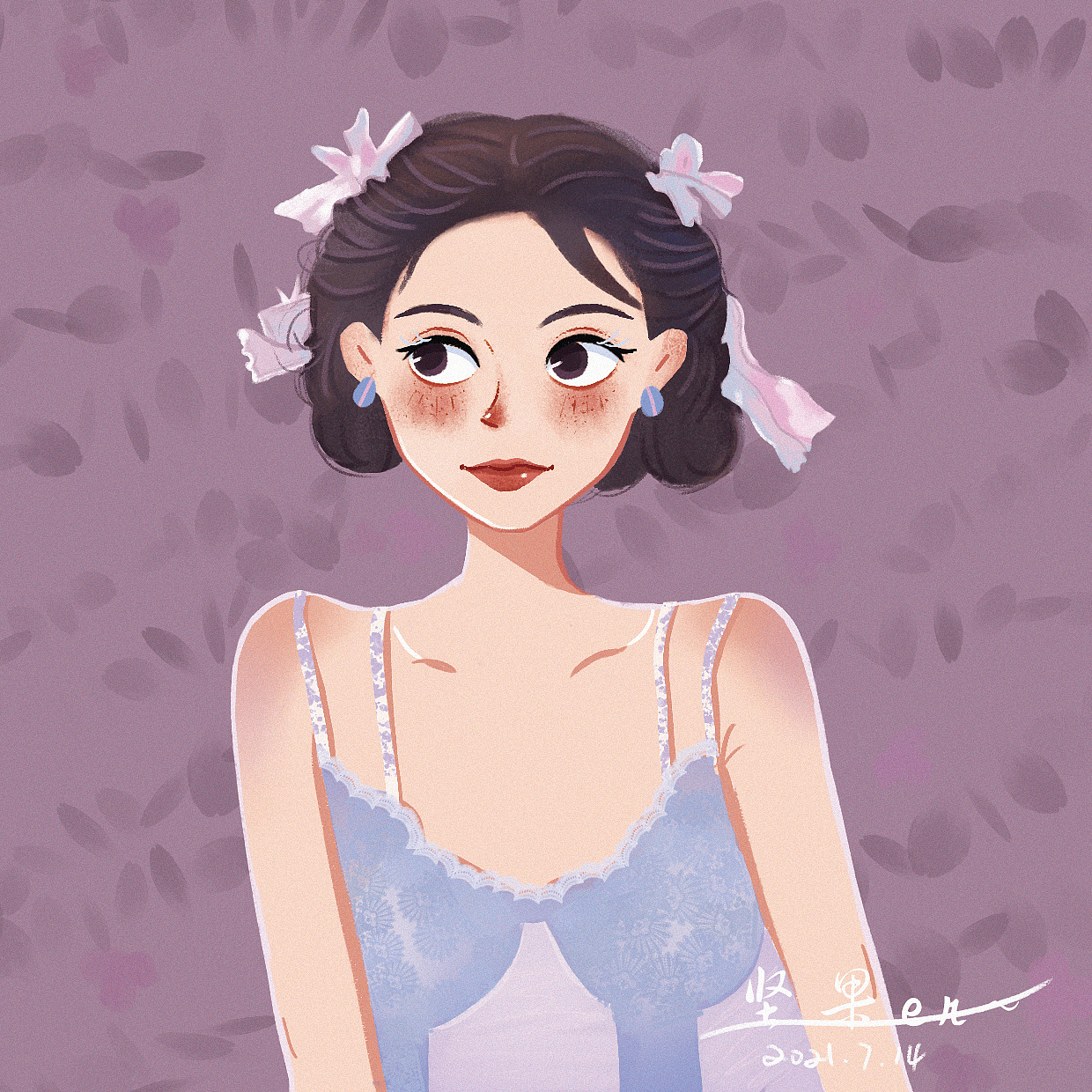 马尾辫女孩|插画|商业插画|机灵朵儿 - 原创作品 - 站酷 (zcool)