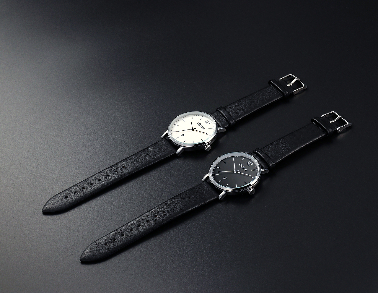 手表磨砂黑底摄影