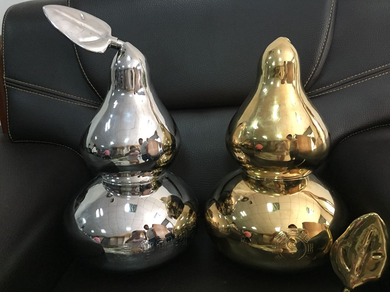 不锈钢葫芦雕塑 可大可小摆件和景观雕塑皆可|手工艺|工艺品设计|高档