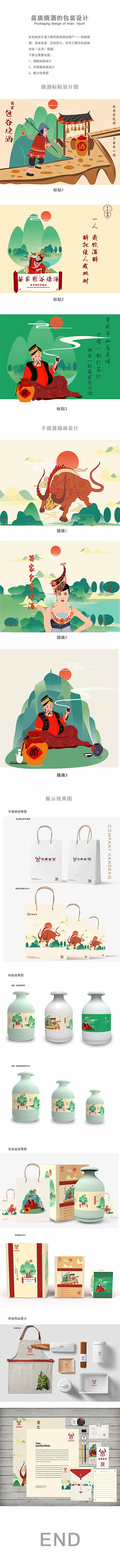 苗家烧酒包装设计（图ZMTg0Njk4NzAw） - 包装 - 站酷设计师园镜CoCo原创素材 - 站酷ZCOOL