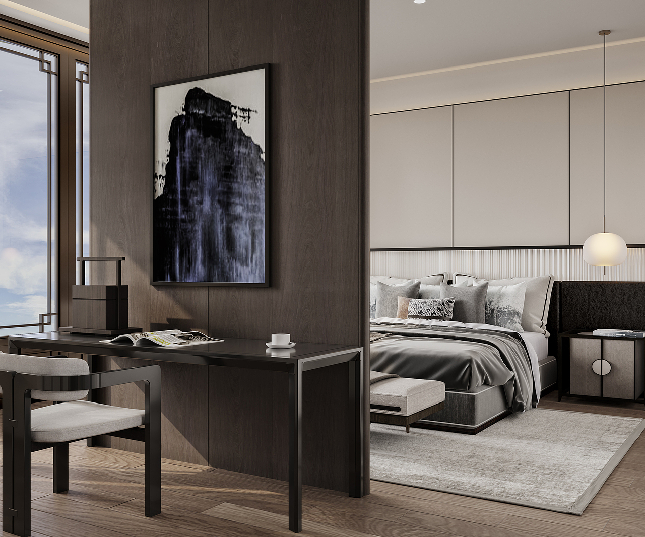 现代简单明快样板间（图ZMjc1MzA5NjEy） - 家装设计 - 站酷设计师Renderer原创素材 - 站酷ZCOOL