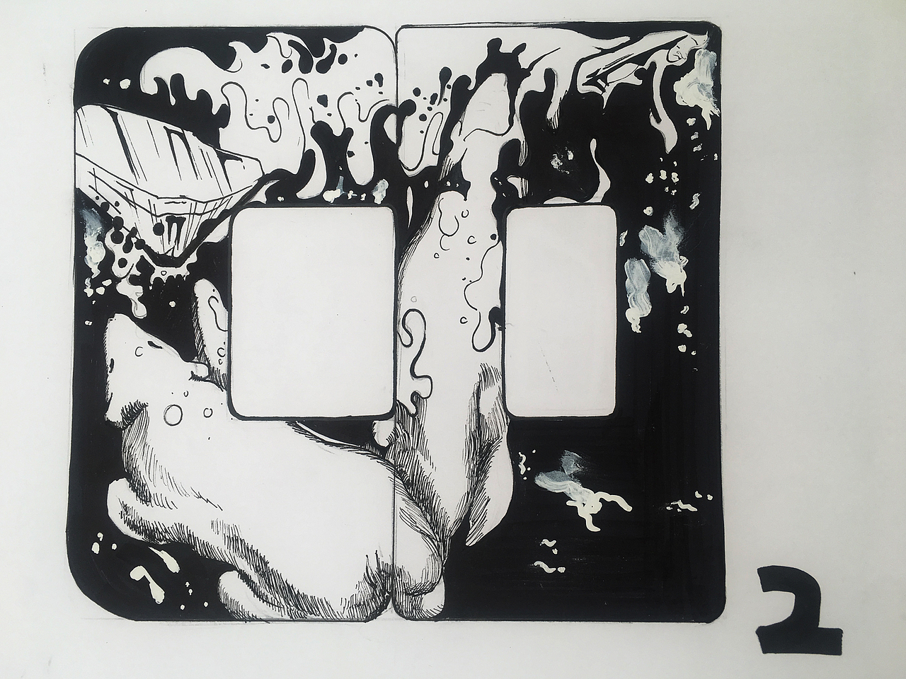 16年—17年视觉传达考研手绘（图ZMTE4OTUyMTAw） - 绘画 - 站酷设计师咖喱鱼丸Polly原创素材 - 站酷ZCOOL