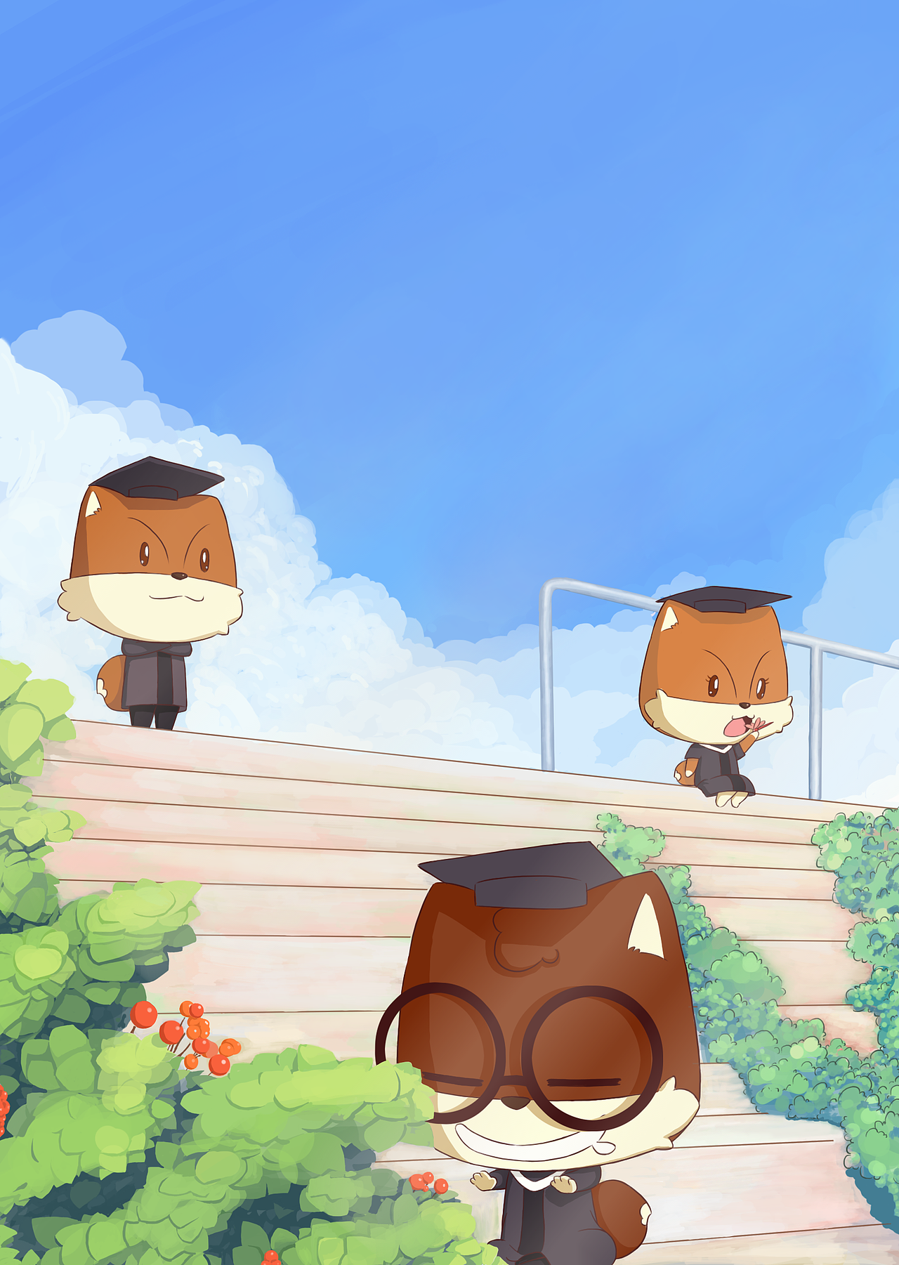 【三只松鼠】校园 生活 追忆 儿时（图ZMzYwNTAxOTI=） - 商业插画 - 站酷设计师松鼠IP内容中心原创素材 - 站酷ZCOOL