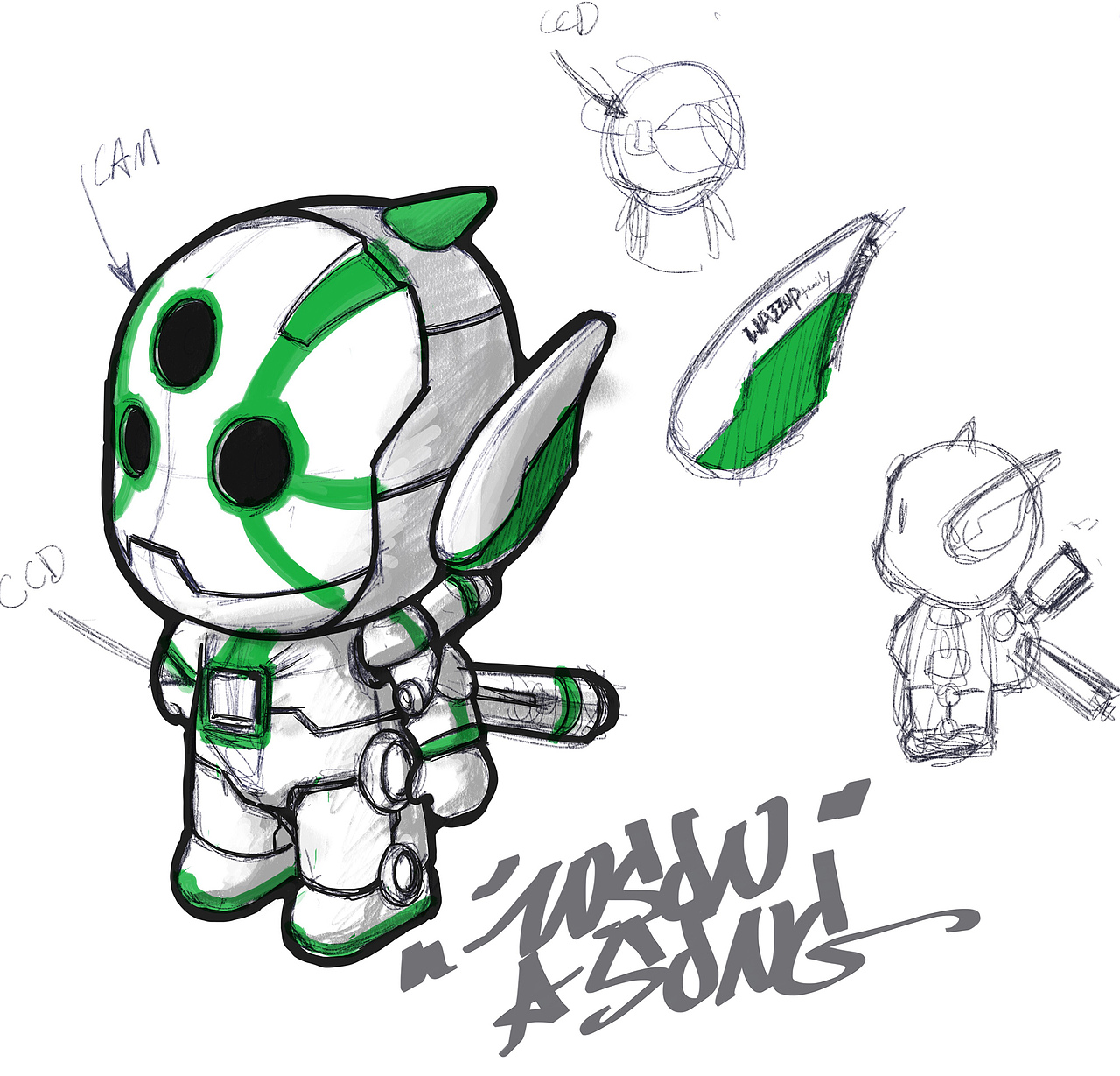 和OPPO合作的平台公仔+改造过程视频（图ZODM1OTE0MDQ=） - 手办/模玩 - 站酷设计师INSON_SONG原创素材 - 站酷ZCOOL