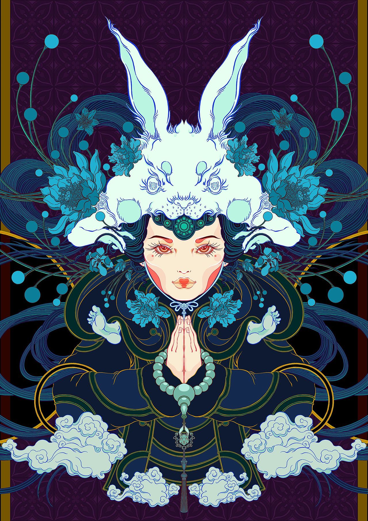 仙人抚我顶,结发受长生