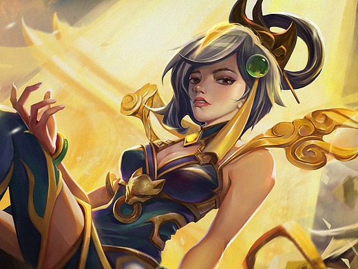 习作3年前神都夜行录同人-金乌(附过程)插画-游戏原画3年前摸鱼练习