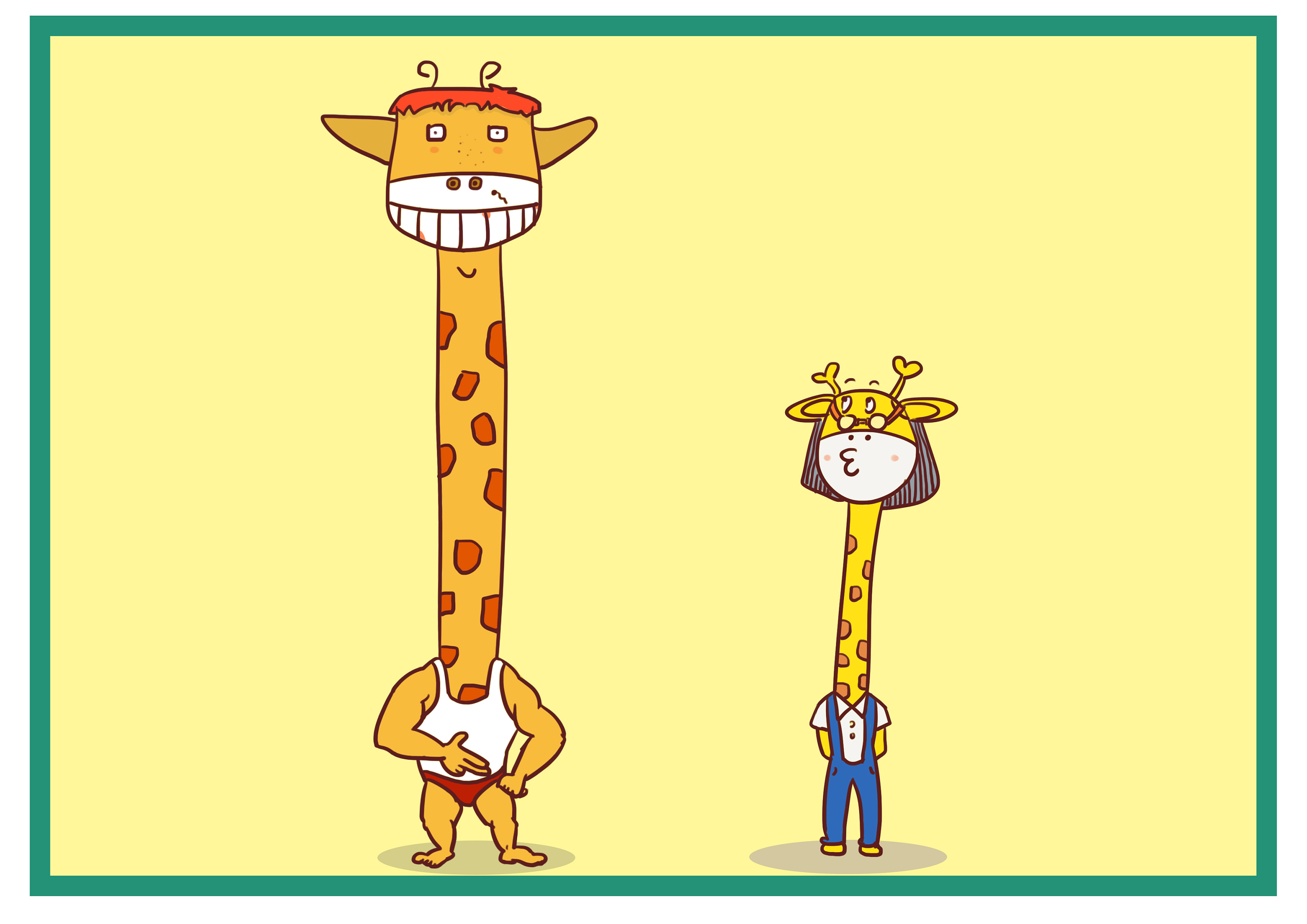 大丽丽画的长颈鹿|插画|儿童插画|佐佐木莉佳 - 原创作品 - 站酷 (ZCOOL)