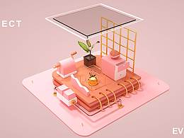 C4D臨摹小場(chǎng)景搭建