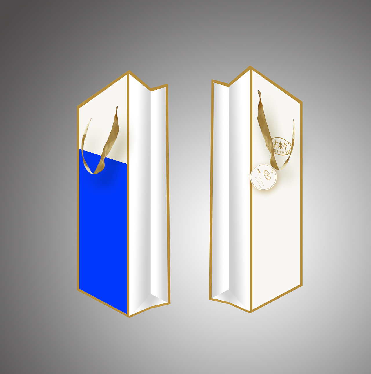 包装手提袋 logo vi贴图