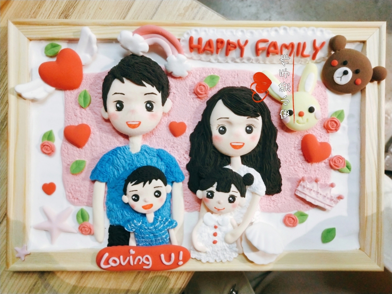 全家福q版人偶礼物_安小染创意手工灯-站酷zcool