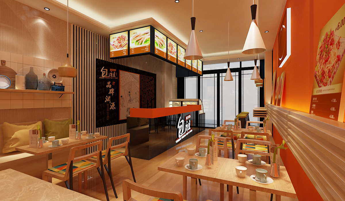 包子店面效果图 包子的新特色 餐饮设计