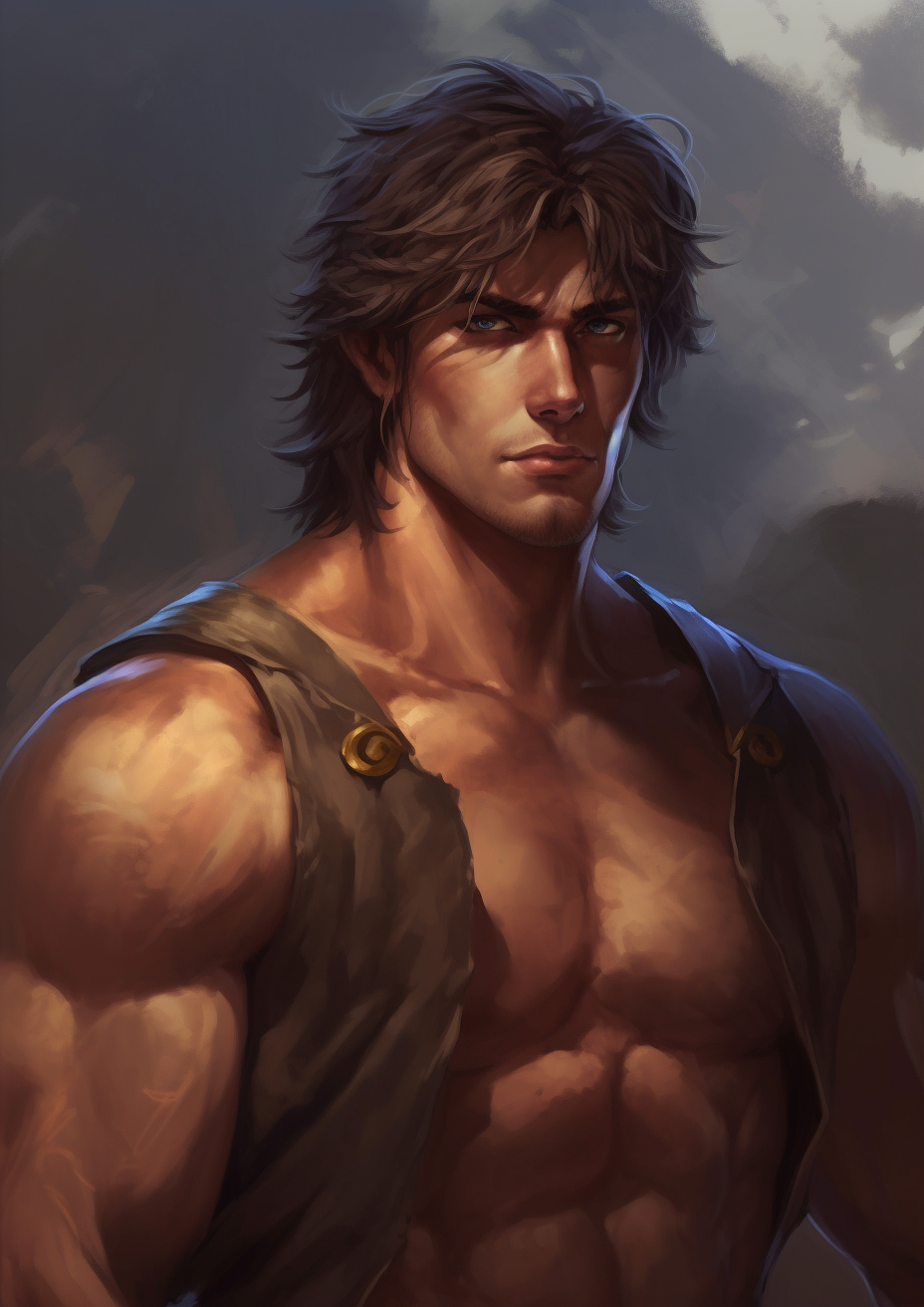 动漫帅哥 欧风 肌肉男 AI+板绘创作 请勿商用