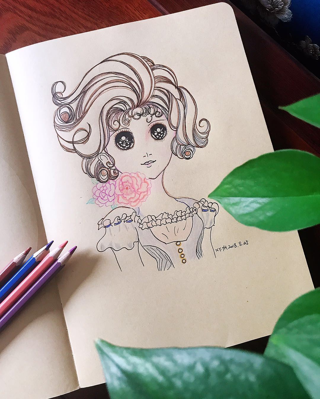 彩铅，针管笔作品（图ZMTY0MDM4NzU2） - 创作习作 - 站酷设计师英子手绘插画控原创素材 - 站酷ZCOOL