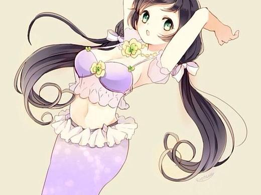 「教程」怎样画漫画二次元美人鱼，专业绘画教程与素材