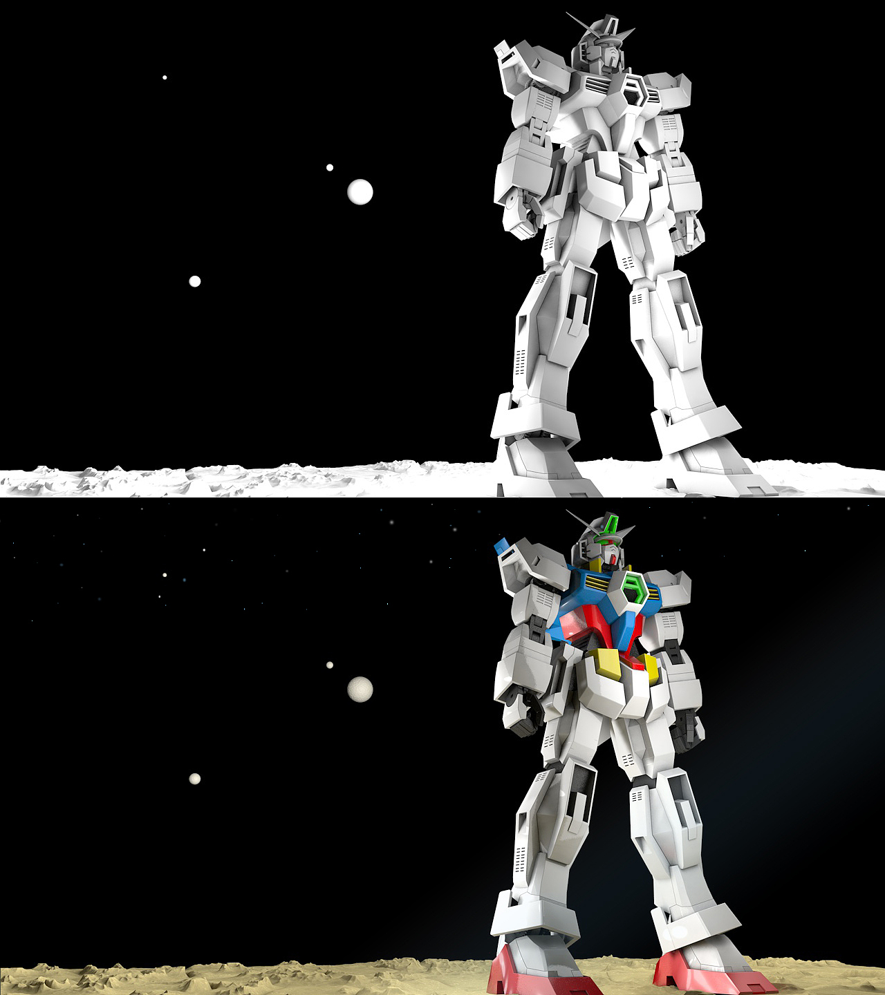 高达玩具建模渲染练习（图ZMTU3ODAzMDUy） - 动画/影视 - 站酷设计师zj2631363原创素材 - 站酷ZCOOL