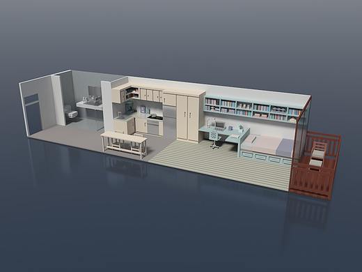 Magicavoxel小练习——酒店式公寓