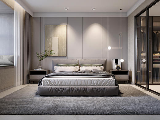 秦皇岛丨德贤公馆 奶油色家装（个人主页-ZNTY3MDc3MjQ=） - 家装设计 - 站酷设计师爱莫能助了原创素材 - 站酷ZCOOL