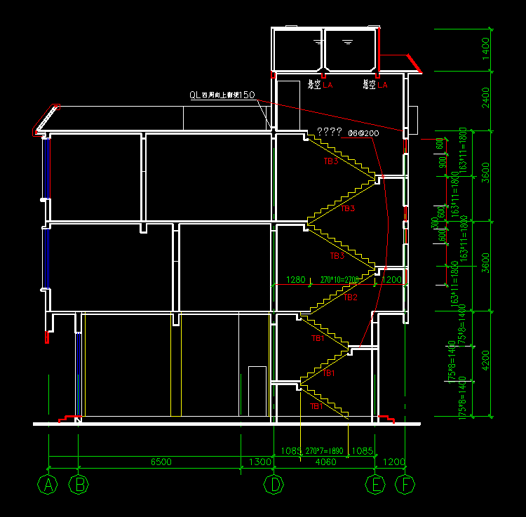 住宅楼全套结构CAD施工图图纸