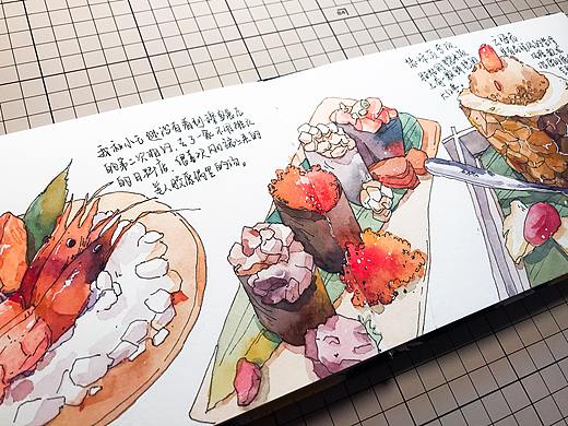 美食插画：超级好吃的寿司！