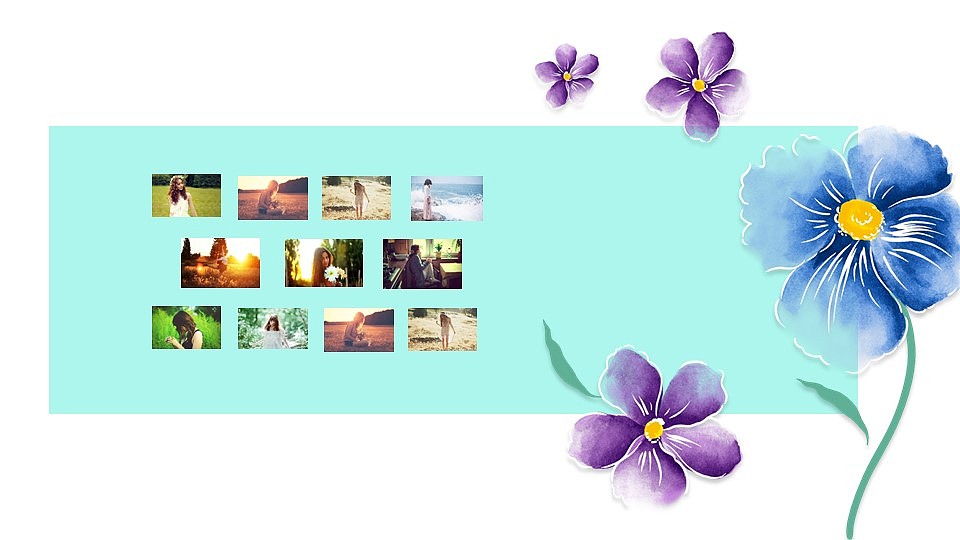 清新唯美毕业季纪念相册PPT模板