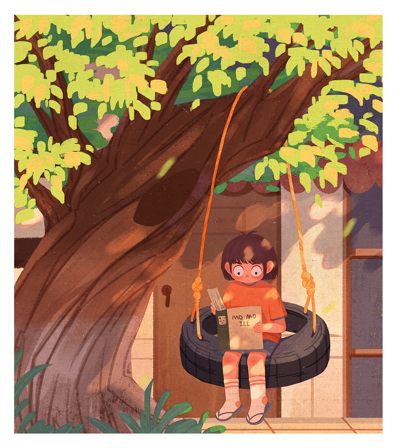 我的暑假系列插画