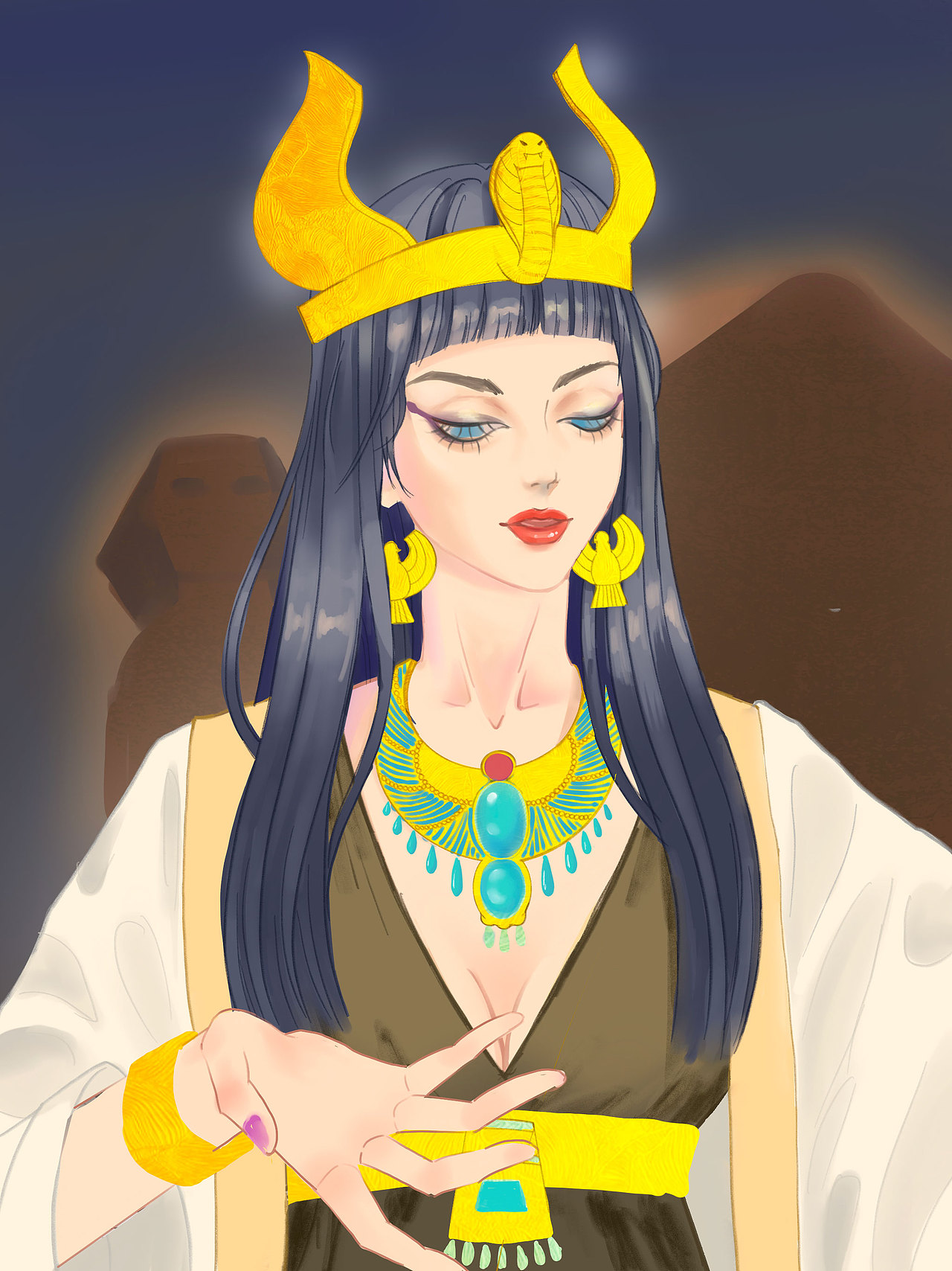 埃及风格头像练习