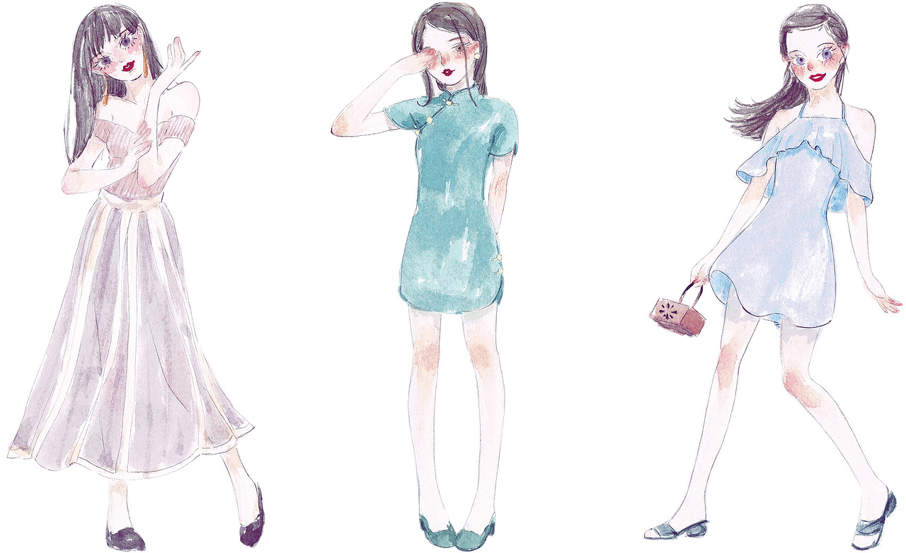 半熟少女（图ZMTE0NDI0MzQ4） - 商业插画 - 站酷设计师邬葱原创素材 - 站酷ZCOOL