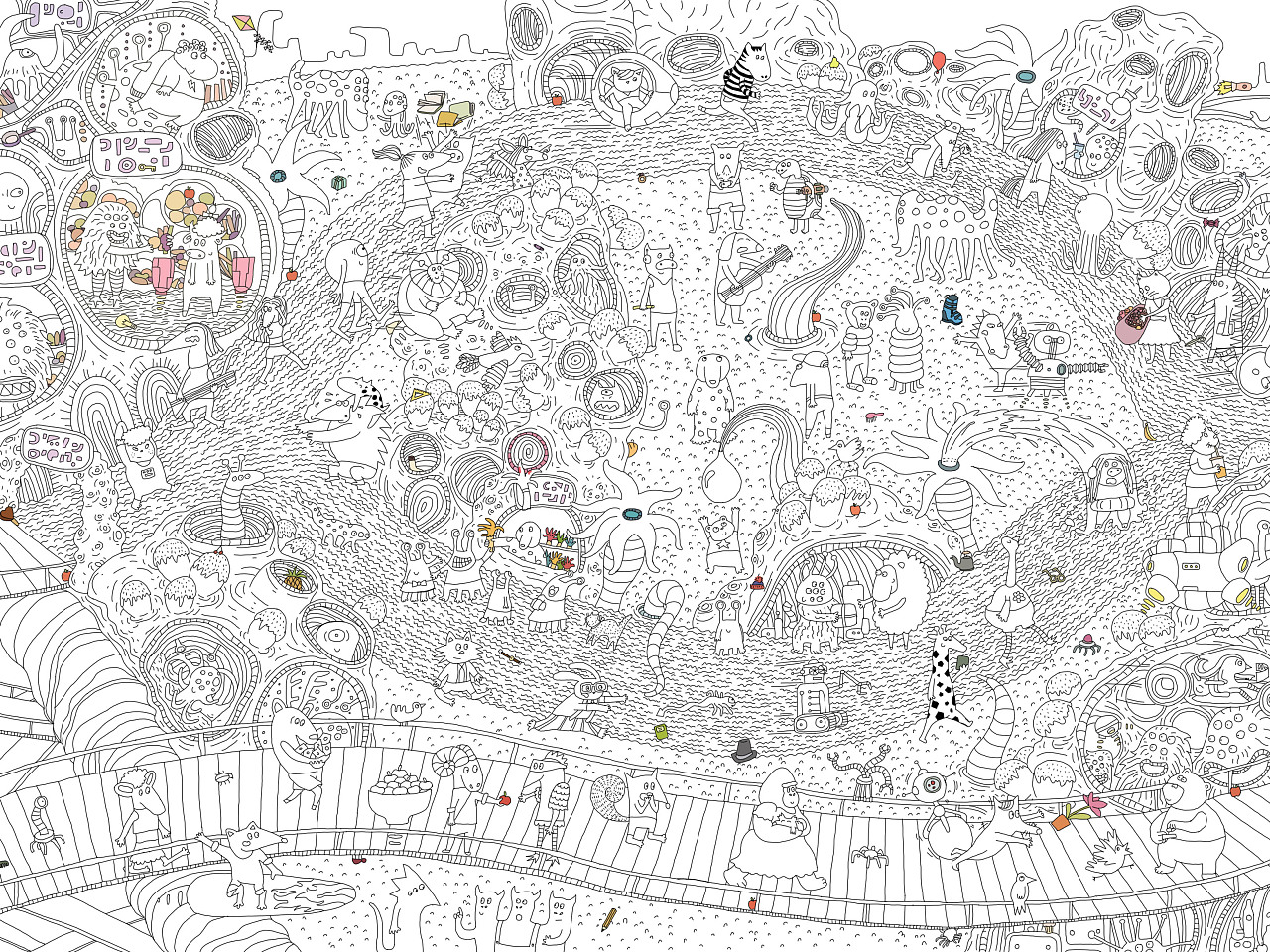 密密麻麻插画临摹