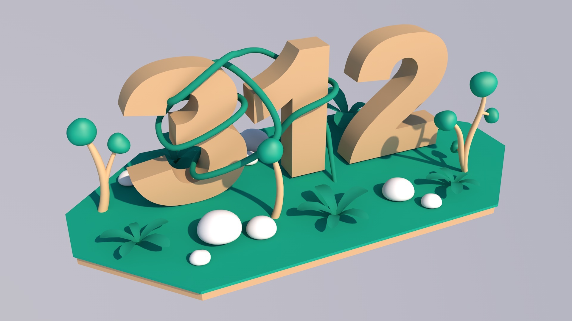 c4d练习之植物生长动画