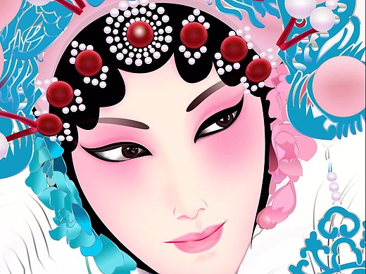 刀马旦 武旦 矢量京剧人物