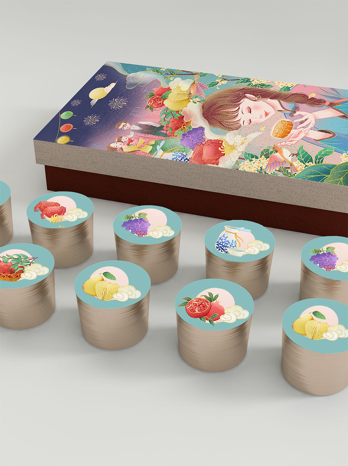中秋插图（图ZMjM4MDQzMTU2） - 艺术插画 - 站酷设计师兰小小LAN原创素材 - 站酷ZCOOL