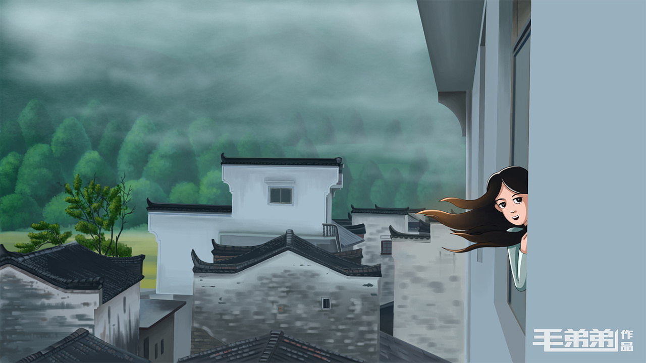 走过一段旅程,画出一片回忆—婺源|插画|创作习作|毛弟弟 - 原创作品