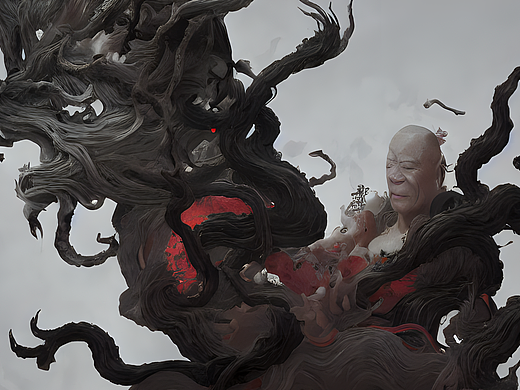 #AI創(chuàng)作實驗室#神農采藥（個人主頁-ZNjMxMDI0MDA=） - AI作品 - 站酷設計師夂彡原創(chuàng)素材 - 站酷ZCOOL