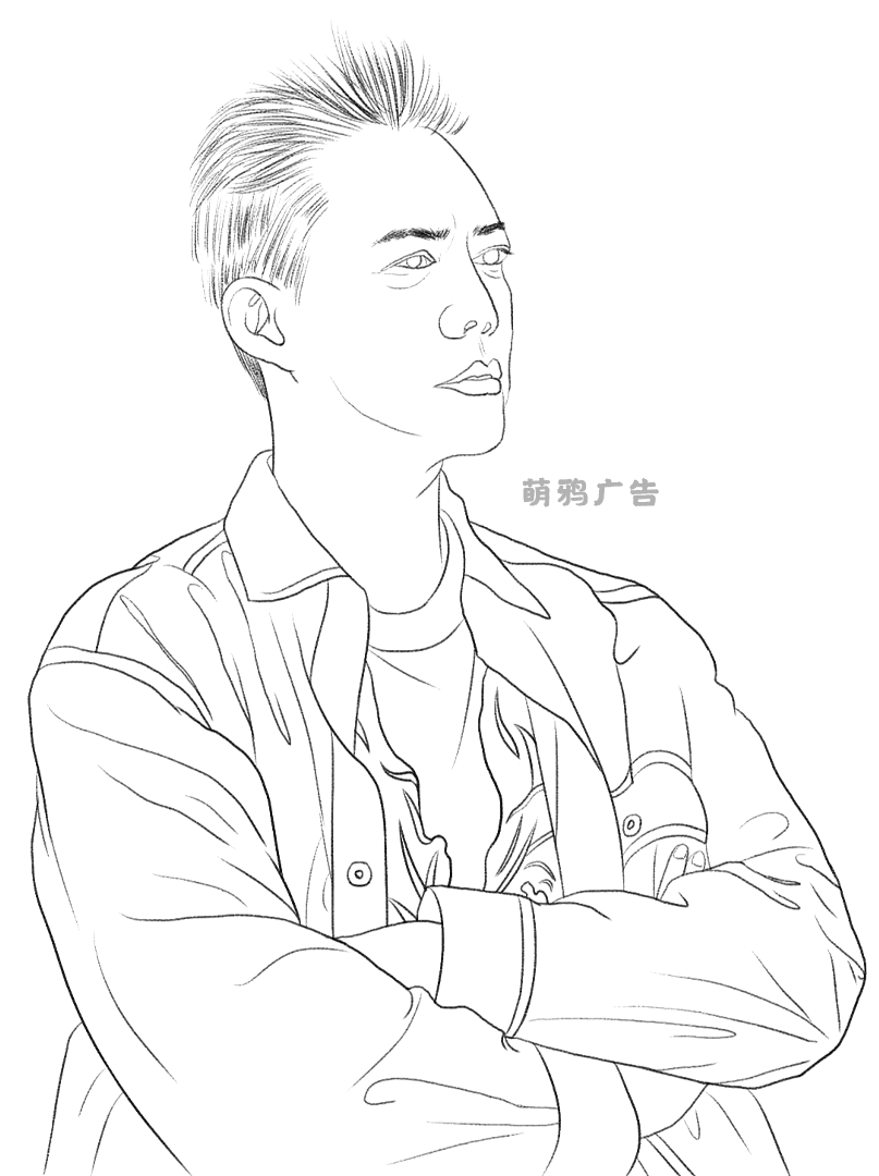 手绘陈小春张智霖等5位大湾仔哥哥