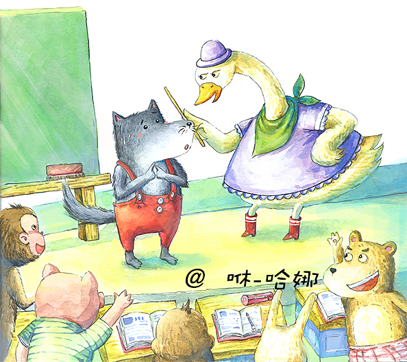 狼,就是一个纯真的童年创作信息|举报24分享原创作品插画儿童插画咻