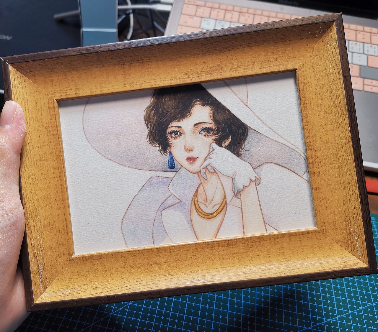 水彩人物插画|《红猪》吉娜