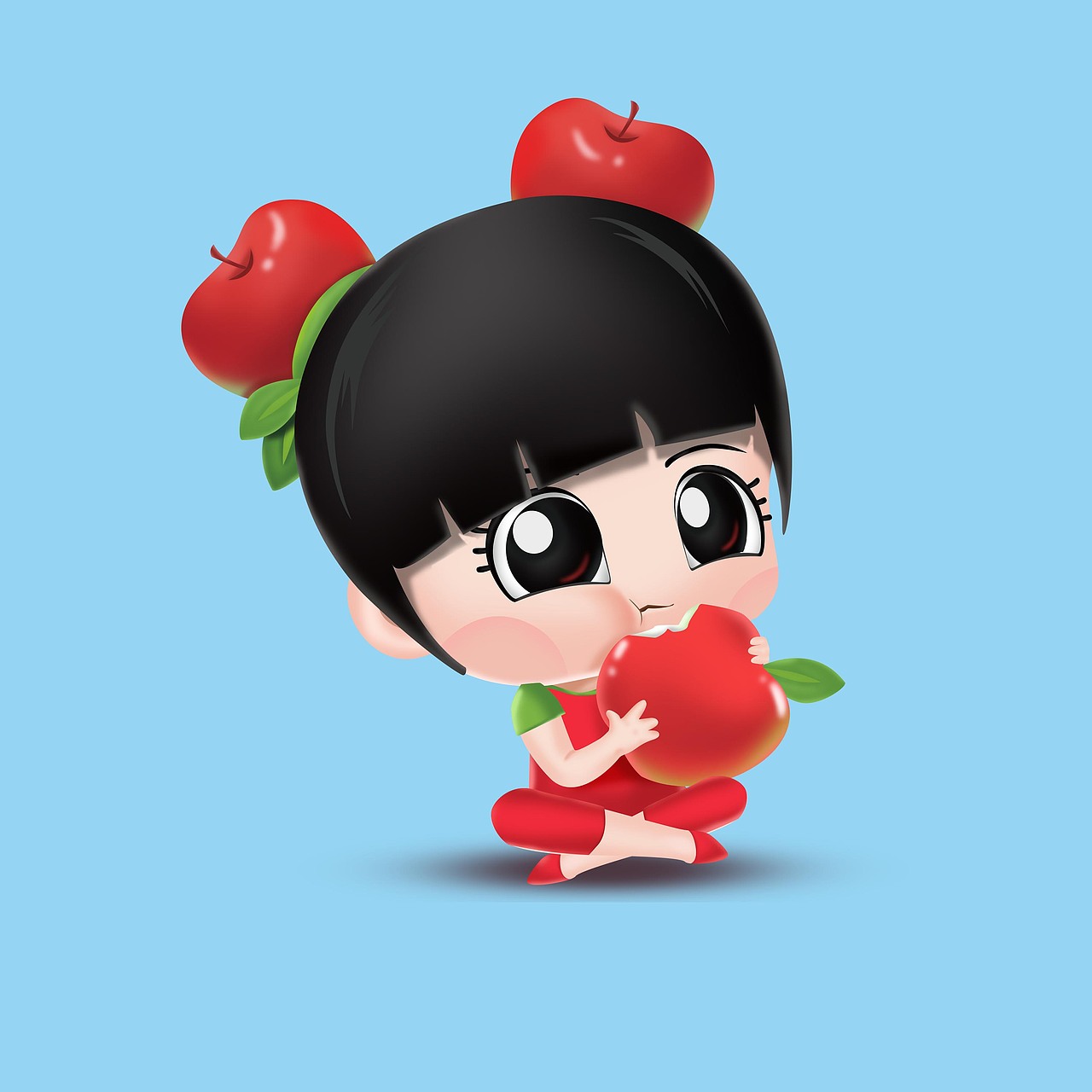 千红娃千阳苹果文创吉祥物设计