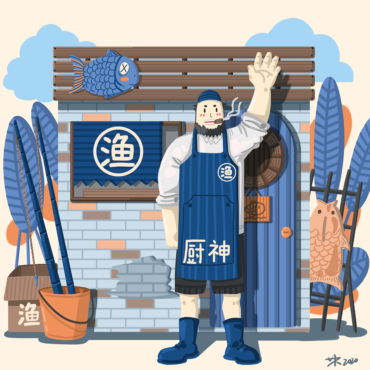 系列插画——我是小店长（图ZMjIxOTA0MzMy） - 商业插画 - 站酷设计师l西瓜瓜l原创素材 - 站酷ZCOOL