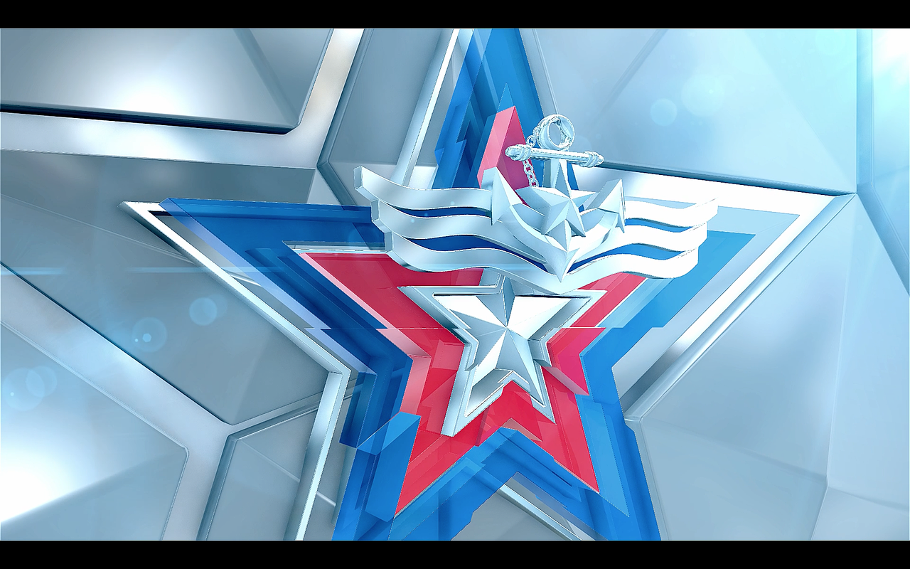 凭着情怀做的海军胸标logo动画演绎,用c4d建的模搭的场景然后破碎,mac