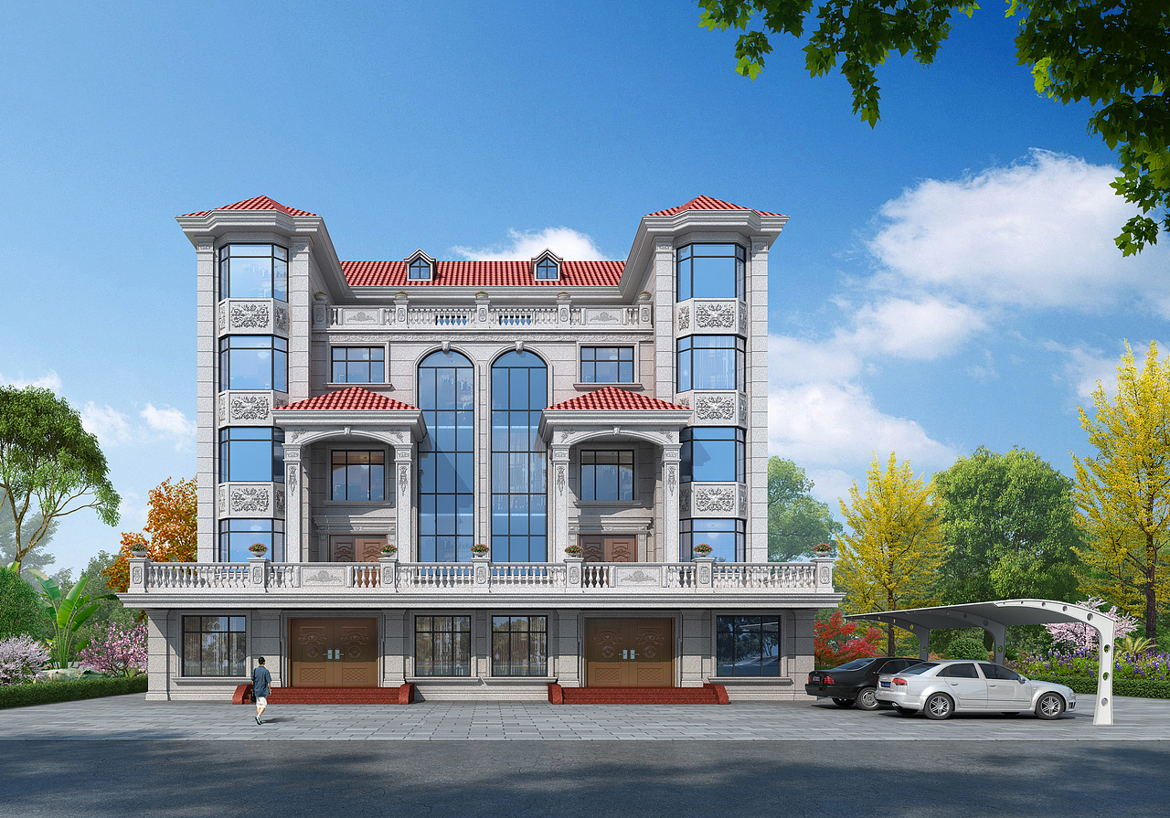 室外|别墅外观|37种案例（图ZMjI3MTYxMzk2） - 建筑设计 - 站酷设计师陈轩15956513871原创素材 - 站酷ZCOOL