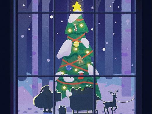 圣誕節(jié)快樂（個人主頁-ZNDk4NjE3MDQ=） - 兒童插畫 - 站酷設計師海蝕弦音原創(chuàng)素材 - 站酷ZCOOL