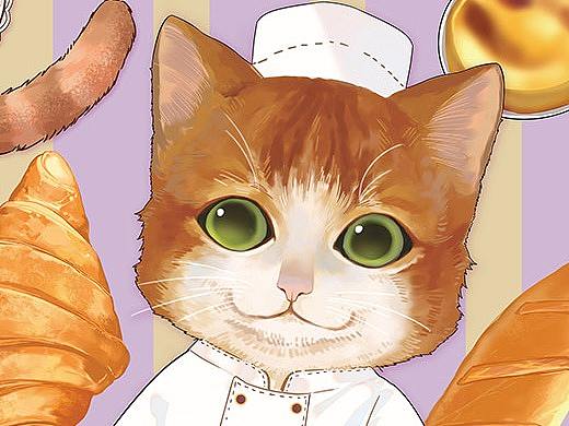 原创插画【喜欢烘焙的橘猫兄妹】