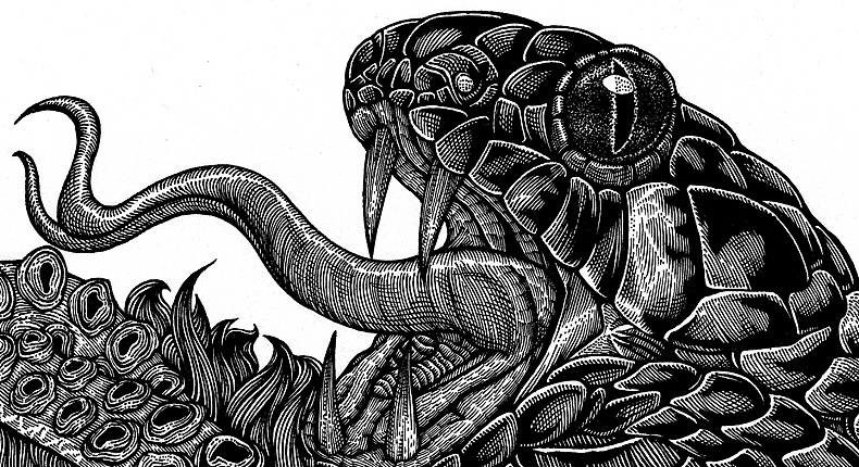 《七宗罪——饕餮》 纸本手绘 高清细节