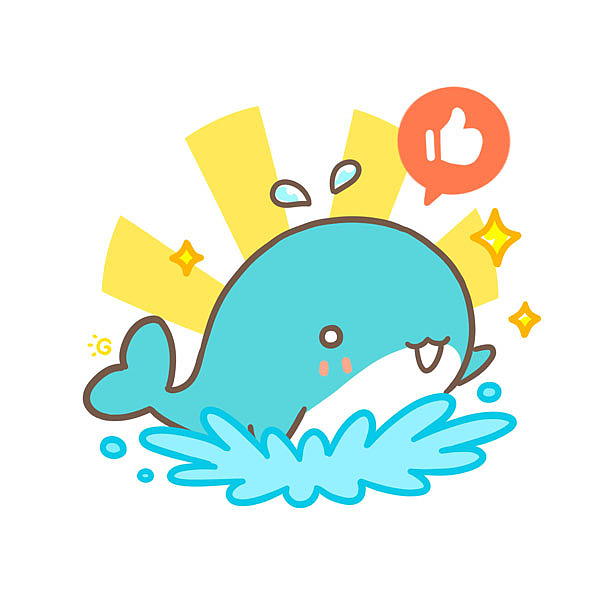 夏日鲸鱼表情包