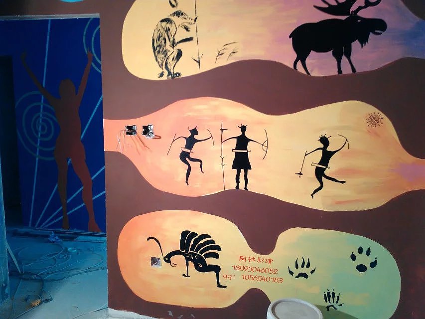 阿杜手绘速写肖像画墙绘手绘墙涂鸦墙体彩绘美术培训