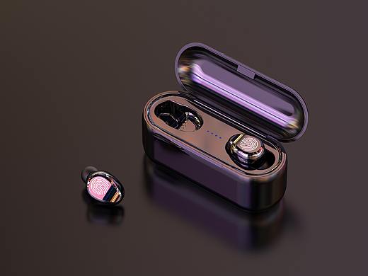 KEYSHOT渲染蓝牙耳机直出