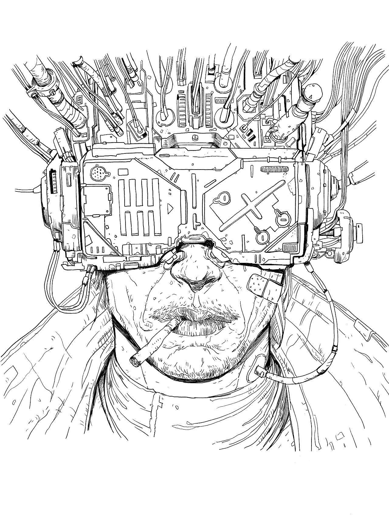 赛博朋克风设定-临摹习作