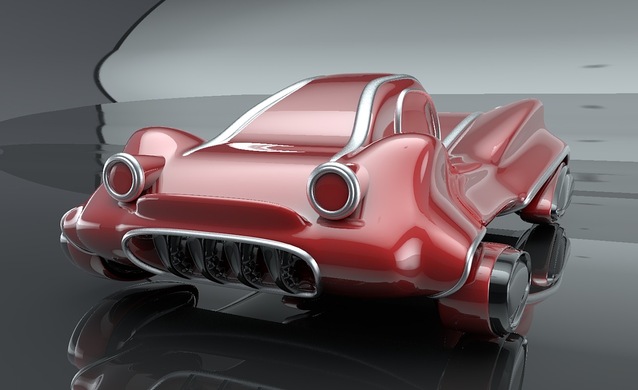 个性卡通汽车c4d模型练习