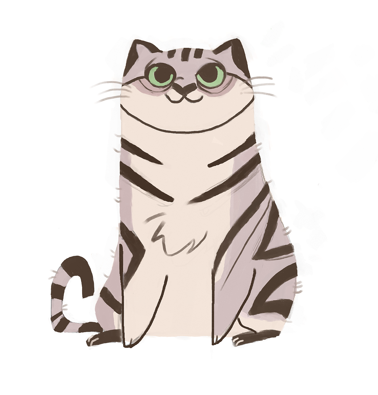 插画临摹-狸花猫（图ZMTk4MzkyODE2） - 创作习作 - 站酷设计师AmandaDing原创素材 - 站酷ZCOOL