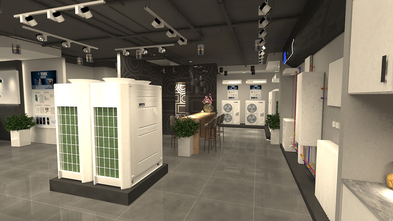 约克空调门店设计（图ZMjM3NjkwNzMy） - 家装设计 - 站酷设计师我家阿卡洒水车原创素材 - 站酷ZCOOL